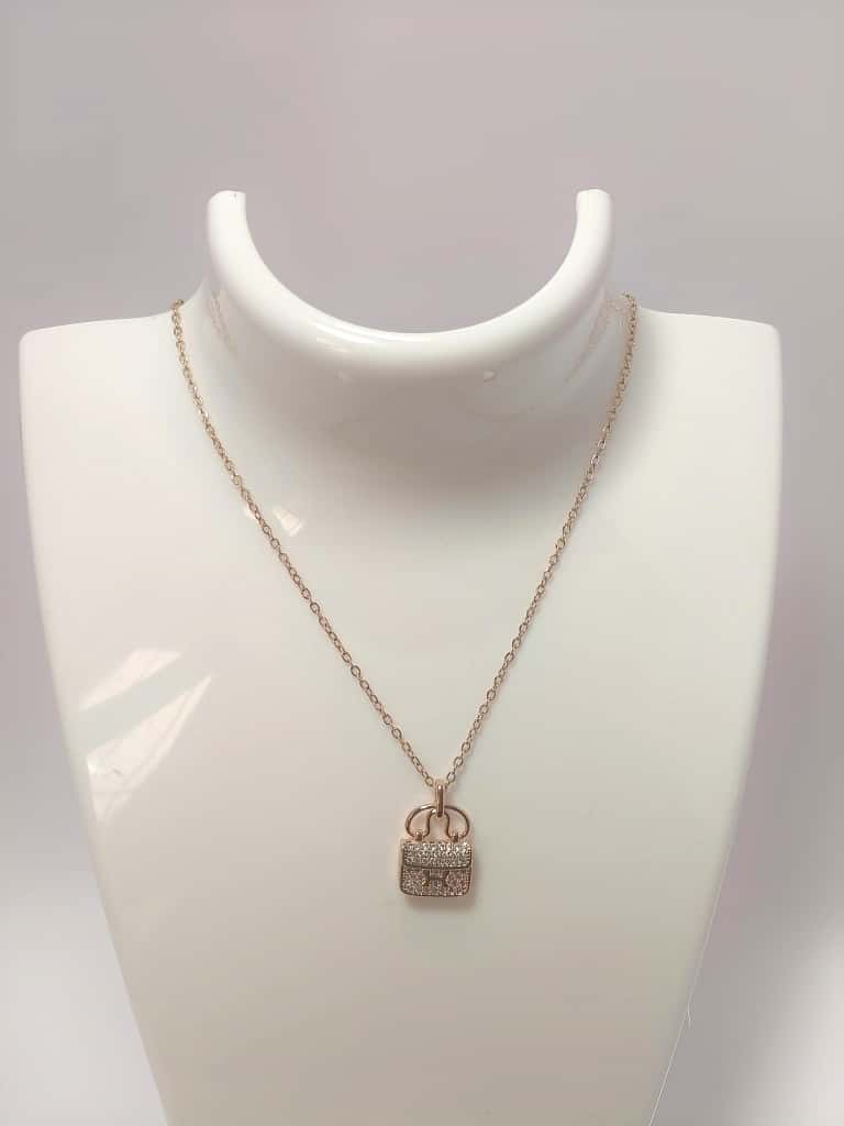 Rose gold plated Glam Bag Pendant