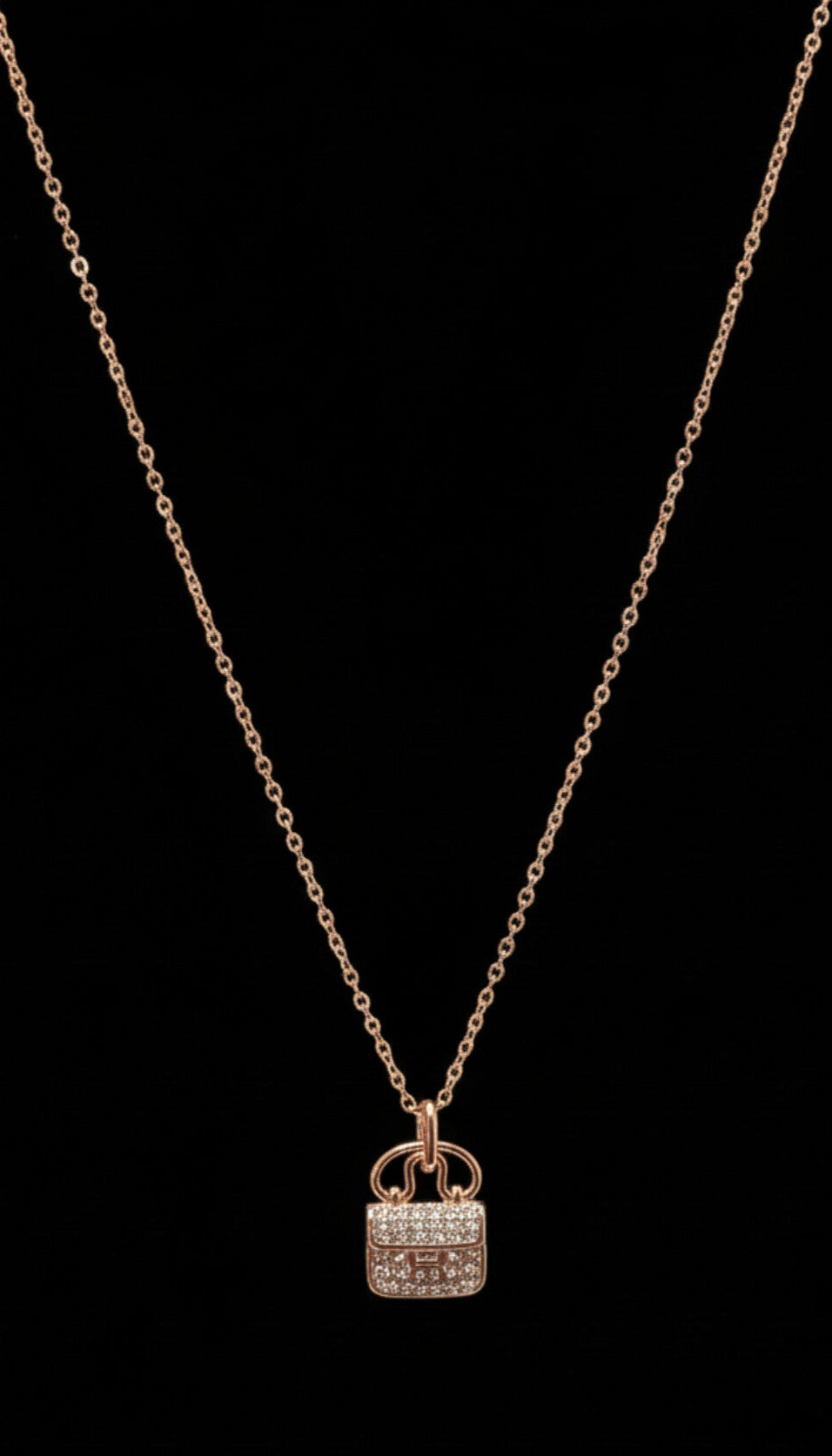 Rose gold plated Glam Bag Pendant