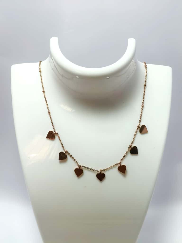Gold Plated Hearts Necklace