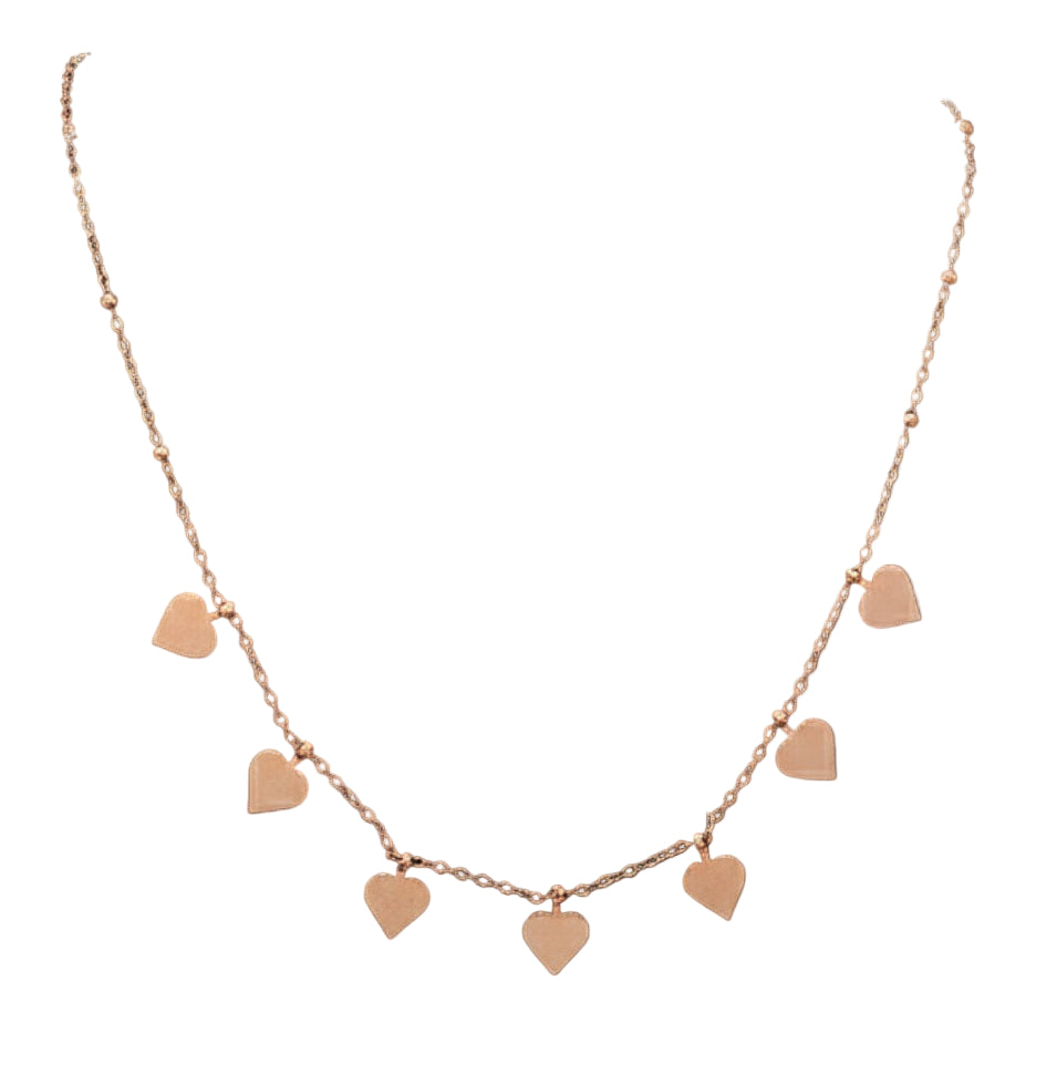 Gold Plated Hearts Necklace
