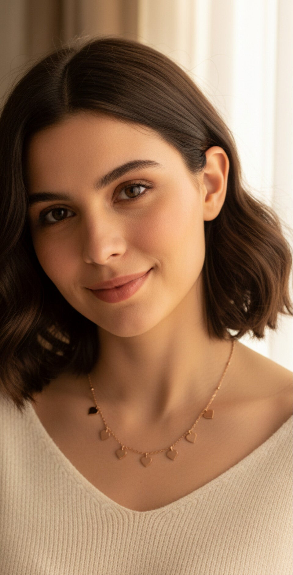 Gold Plated Hearts Necklace