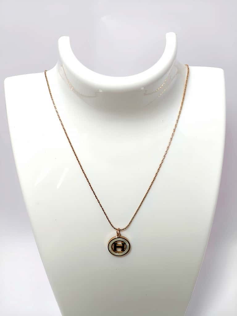 Designer-Inspired H Pendant Necklace – Fashion Jewelry