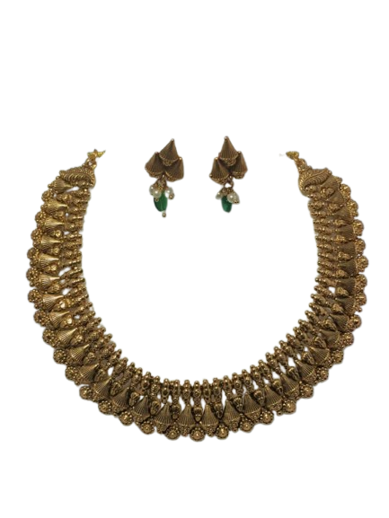Traditional Temple Gold Necklace Set