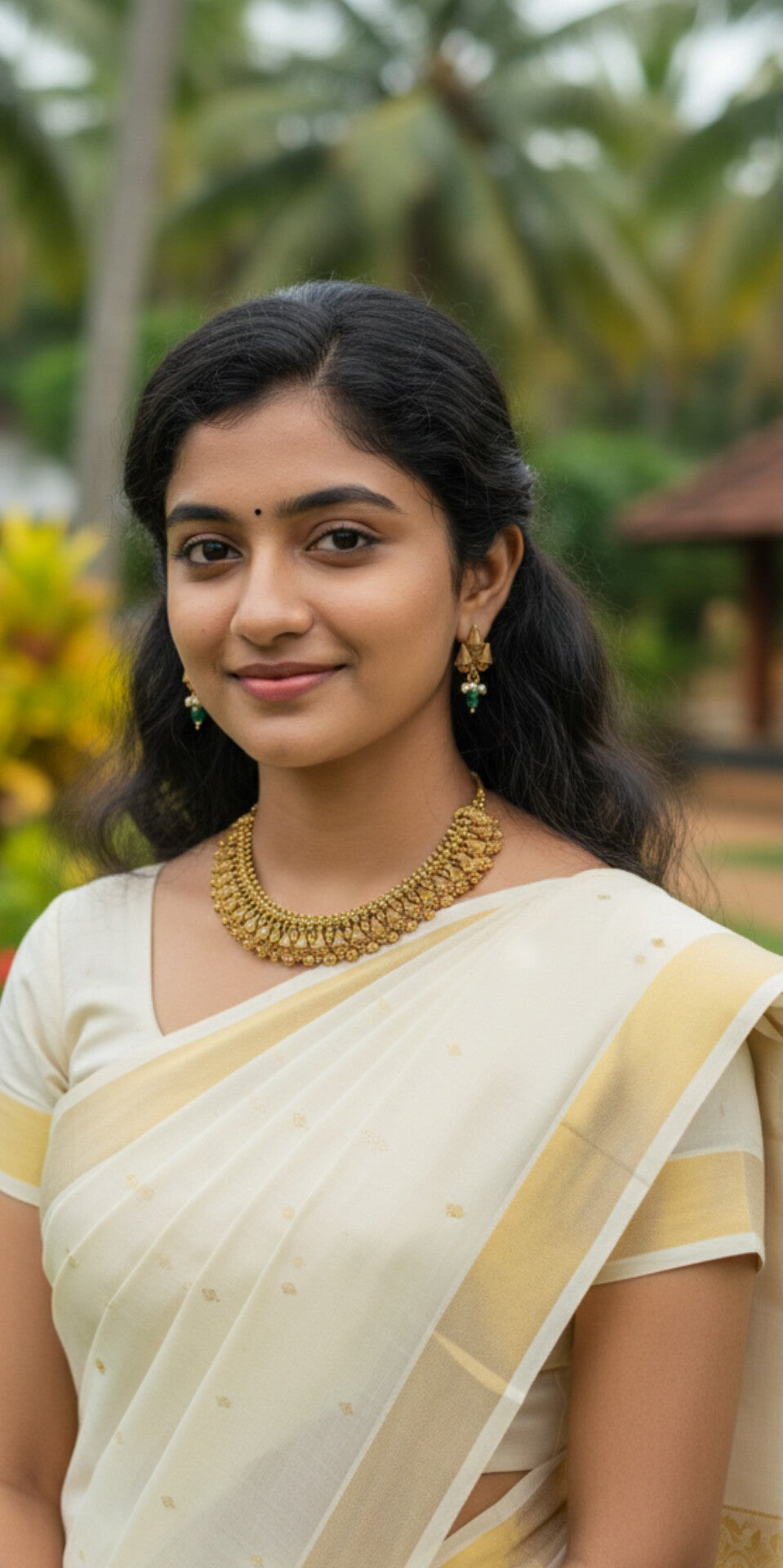 Traditional Temple Gold Necklace Set