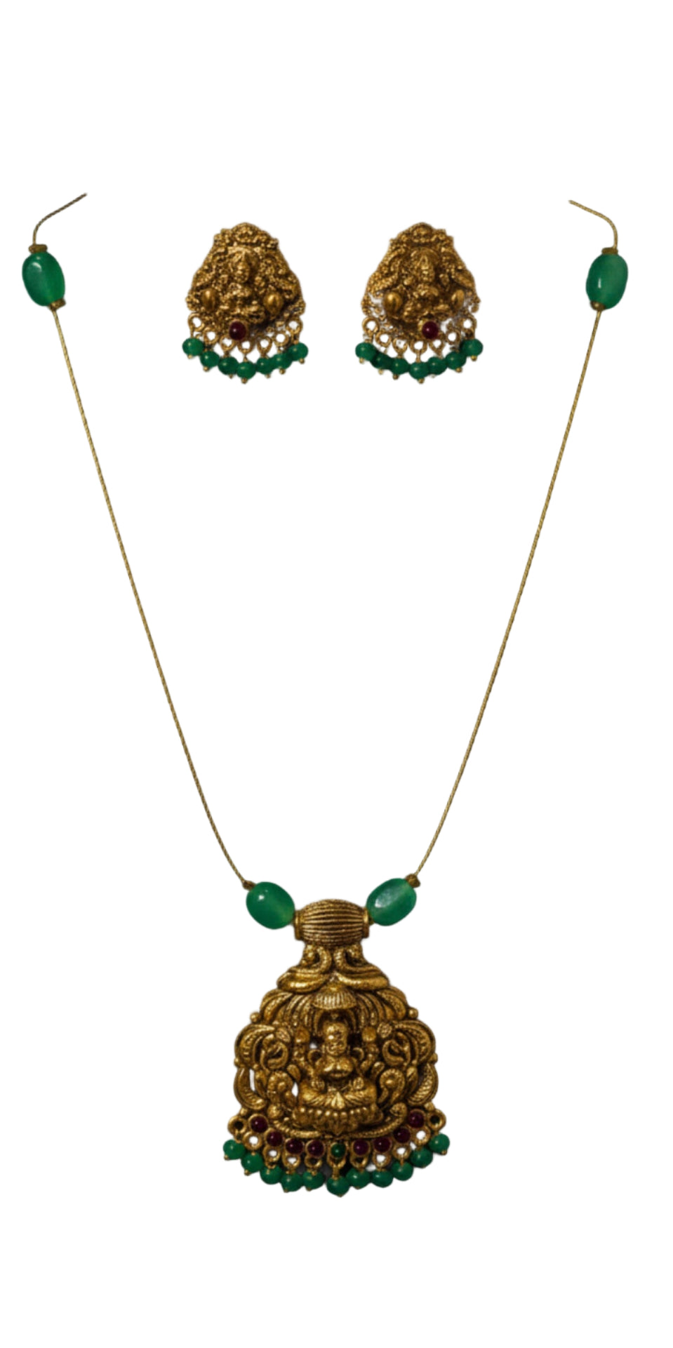 Antique Lakshmi Invisible Short Neck set Gold plated