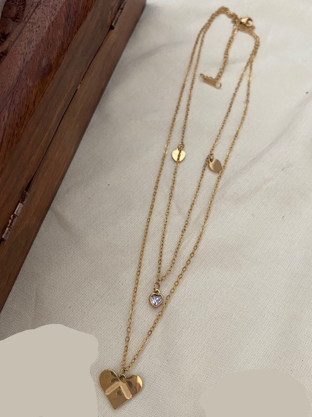 Gold plated Love Petal Pendant Anti Tarnish necklace
