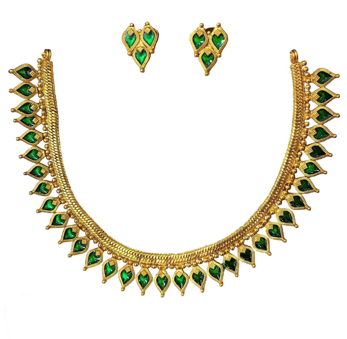 AD Stone Necklace, Green