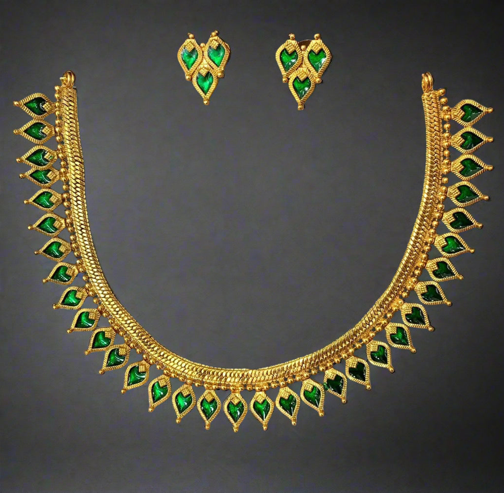 AD Stone Necklace, Green