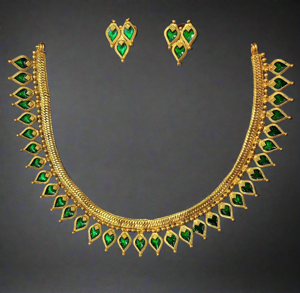 AD Stone Necklace, Green