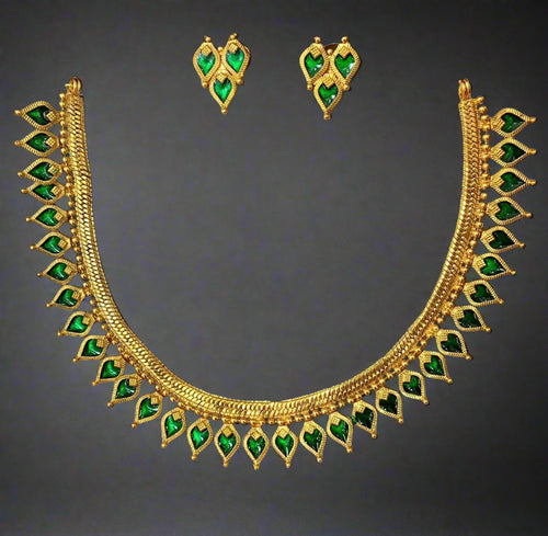 AD Stone Necklace, Green